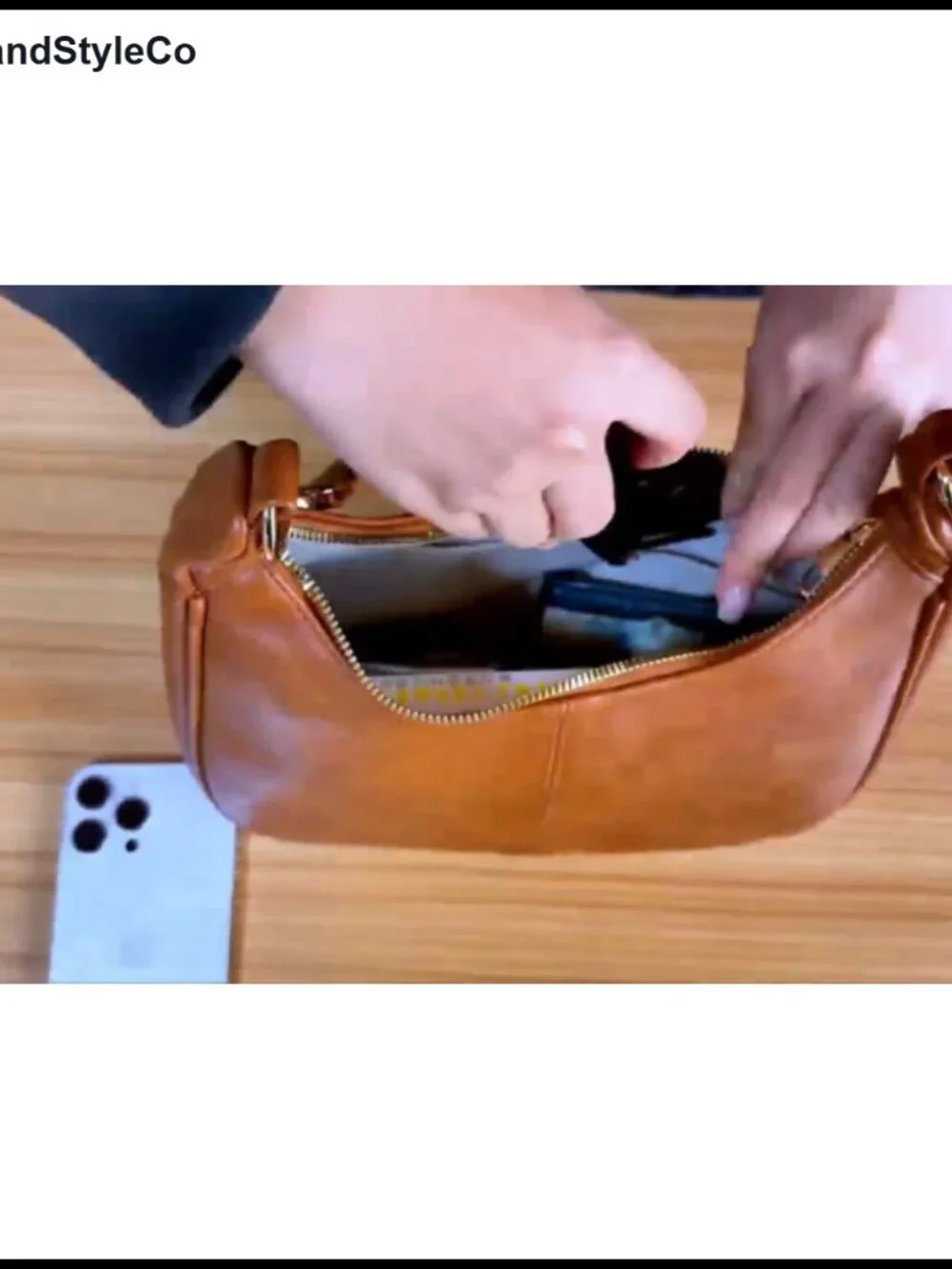 Soft Vegan Leather Hobo Shoulder Bag with Zippered Back Pocket